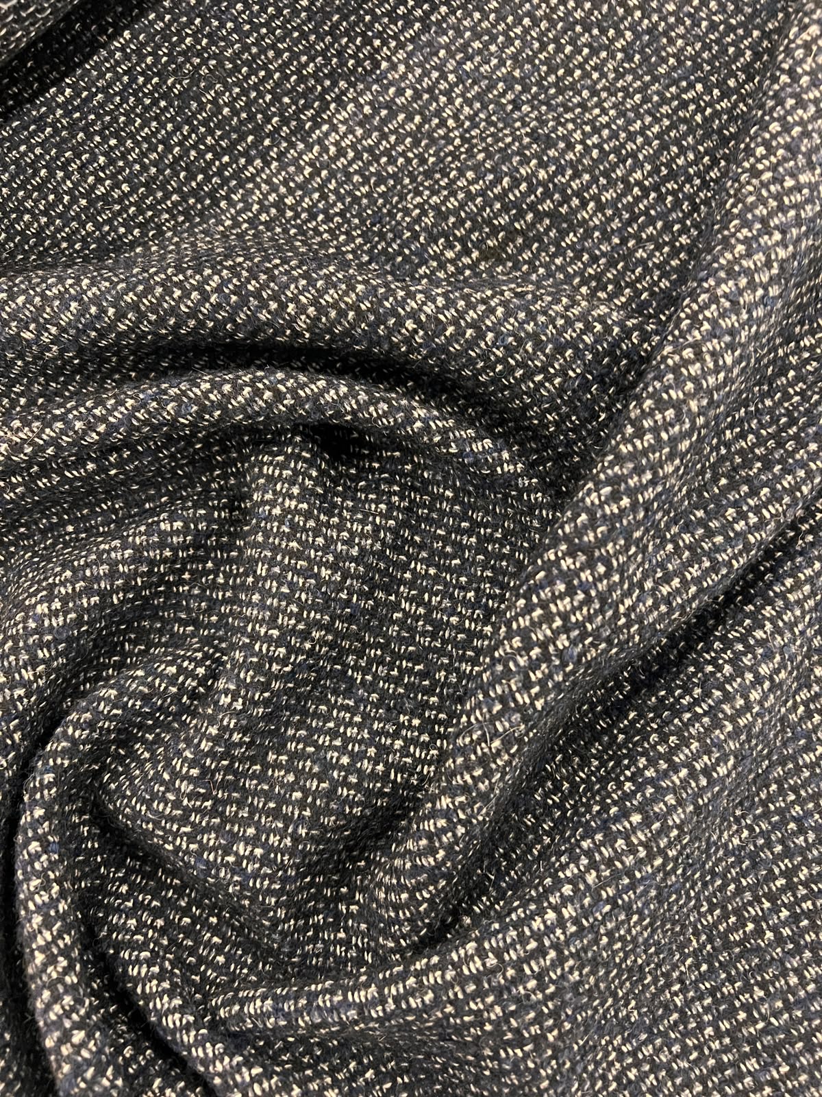 ZOE 017 navy&white salt and pepper tweed wool