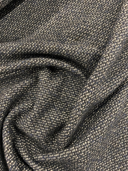 ZOE 017 navy&white salt and pepper tweed wool