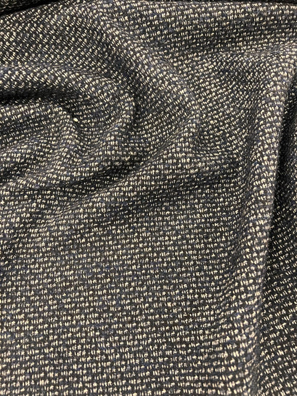 ZOE 017 navy&white salt and pepper tweed wool