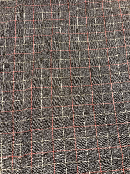ZOE 021  red&ecru check salt and pepper tweed