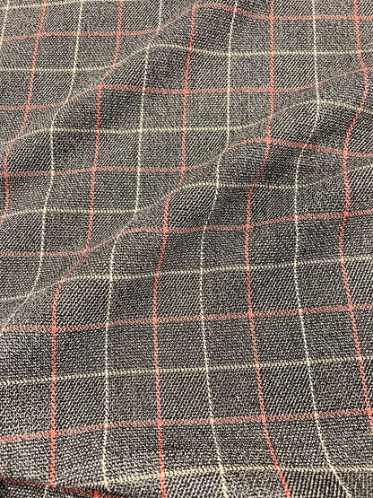 ZOE 021  red&ecru check salt and pepper tweed