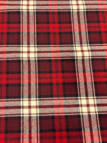 ZOE 022 brushed tartan wool flannel