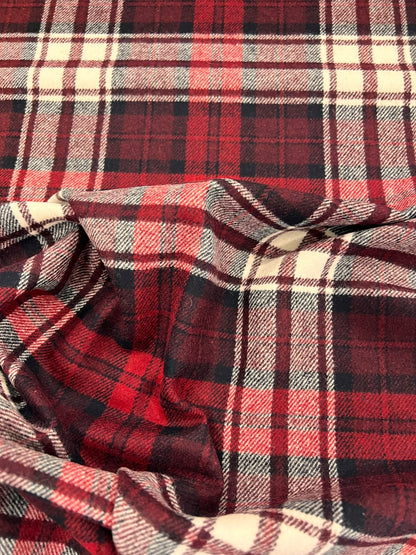 ZOE 022 brushed tartan wool flannel