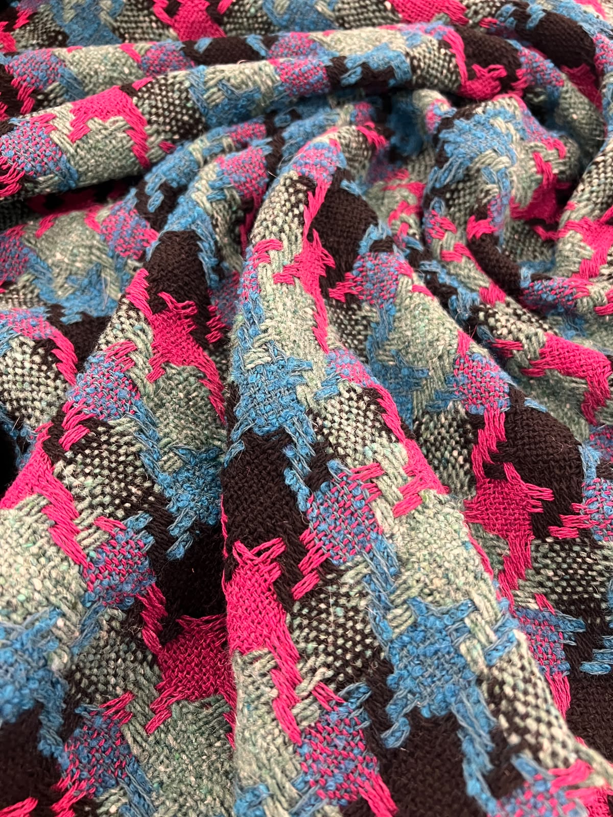 ZOE 024 multi color boucle houndstooth tweed