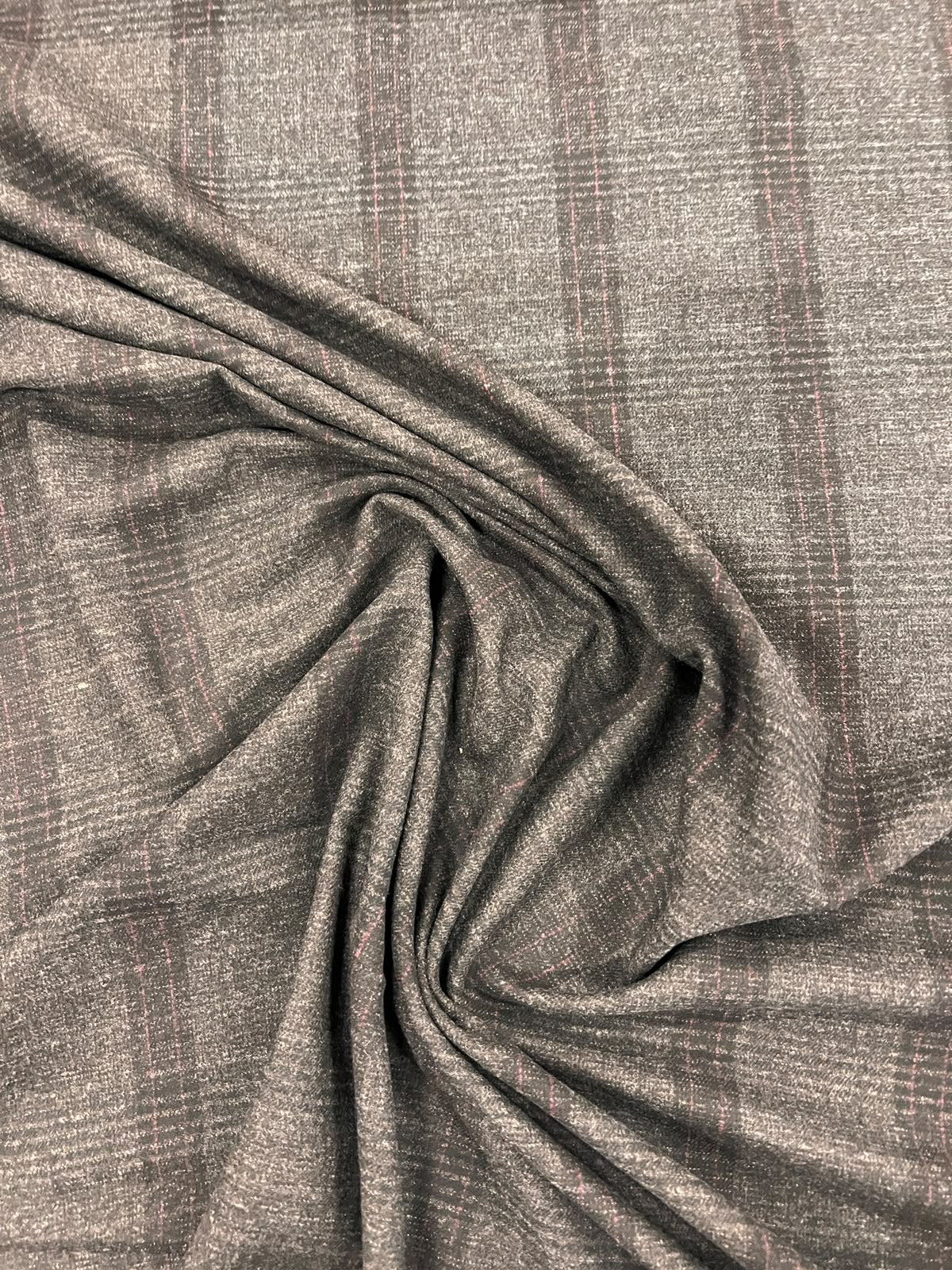 ZOE 025 charcoal checkover tweed
