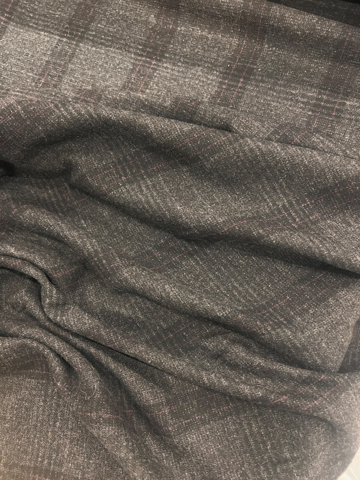 ZOE 025 charcoal checkover tweed