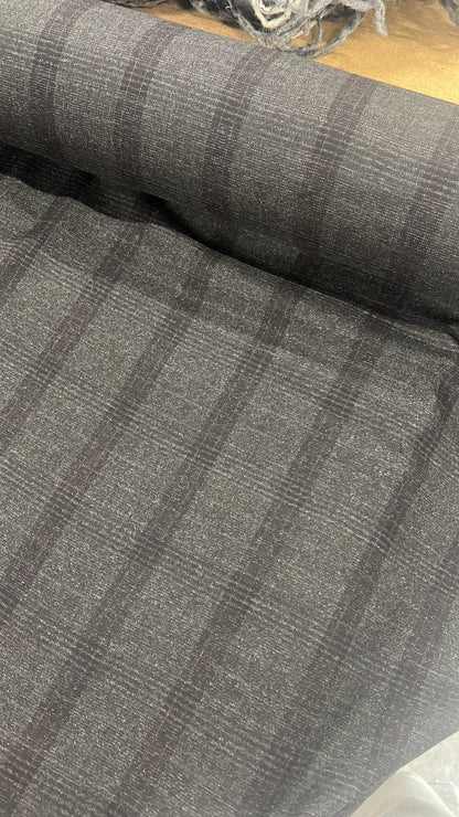 ZOE 025 charcoal checkover tweed