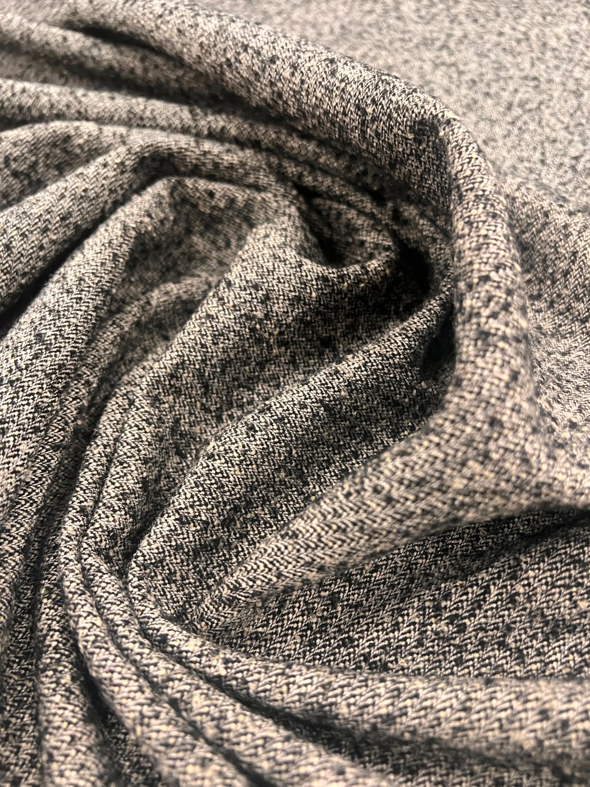 ZOE 030 double face salt-and-pepper tweed wool