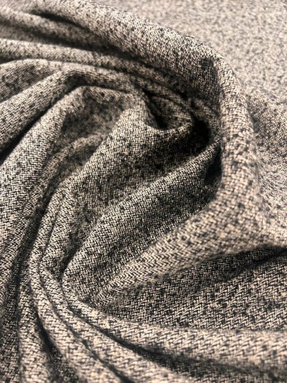 ZOE 030 double face salt-and-pepper tweed wool