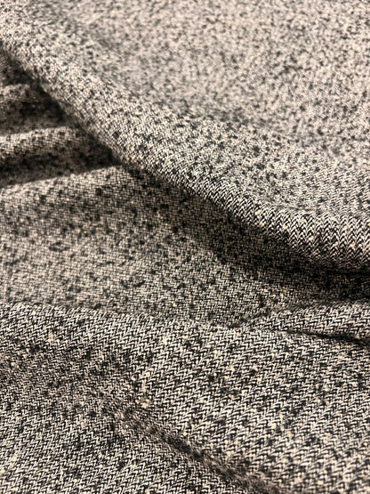 ZOE 030 double face salt-and-pepper tweed wool