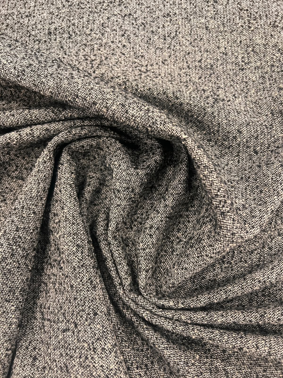 ZOE 030 double face salt-and-pepper tweed wool