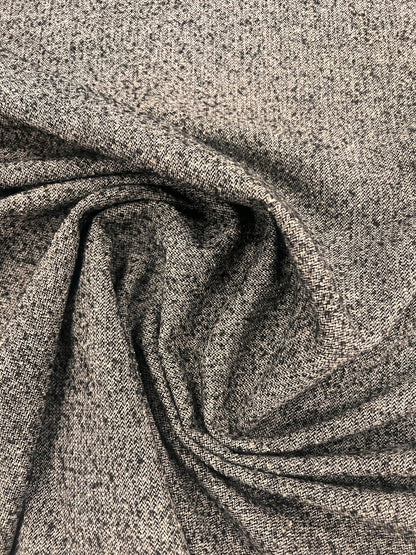ZOE 030 double face salt-and-pepper tweed wool