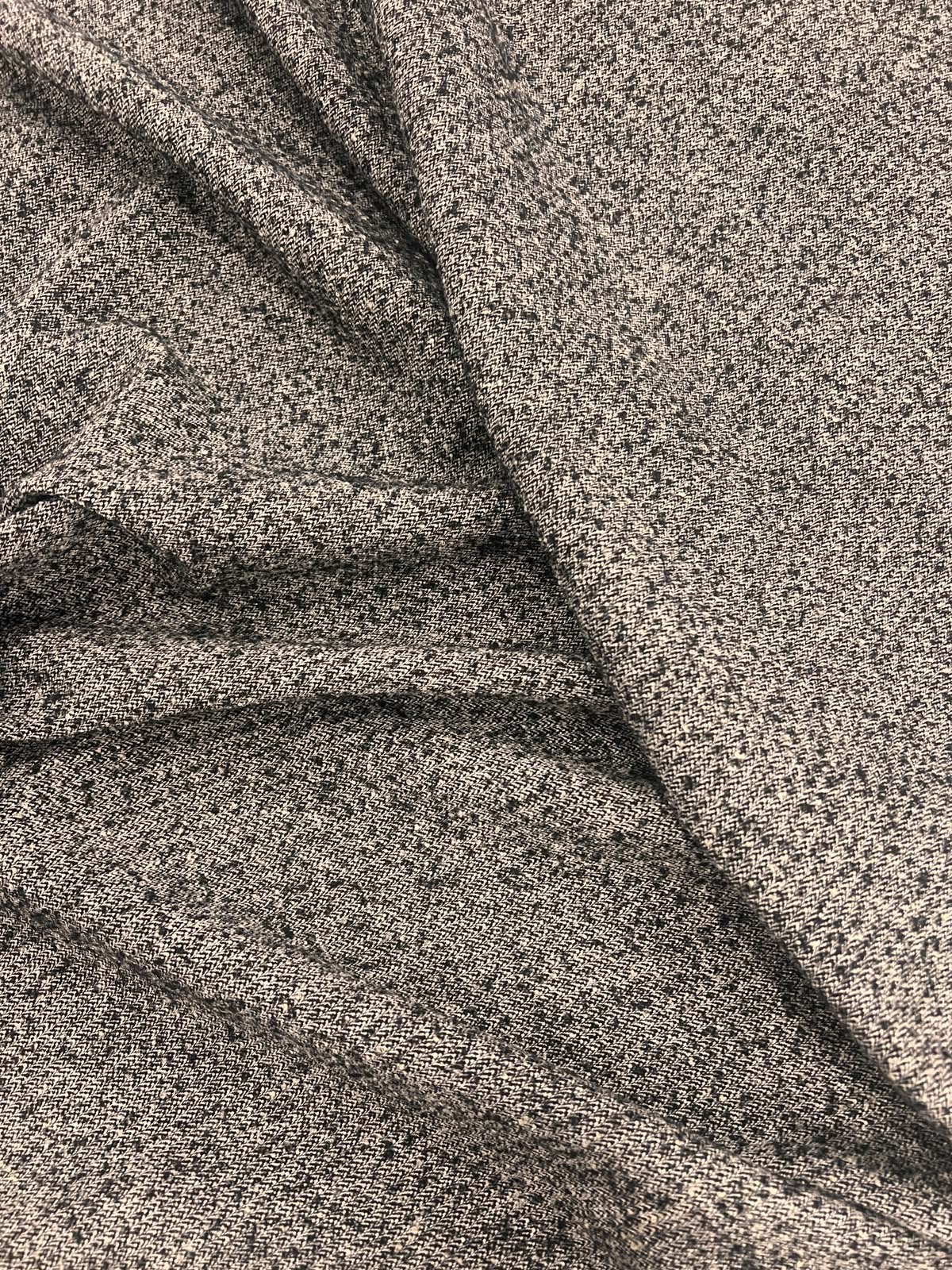 ZOE 030 double face salt-and-pepper tweed wool