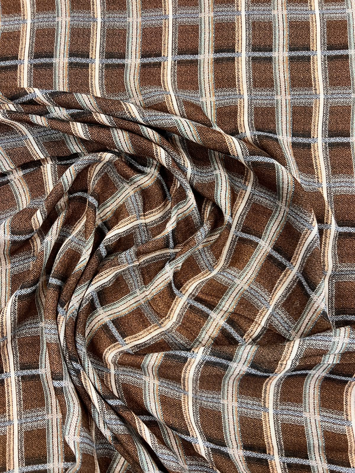 ZOE 031 autumnal check viscose voile