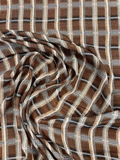ZOE 031 autumnal check viscose voile