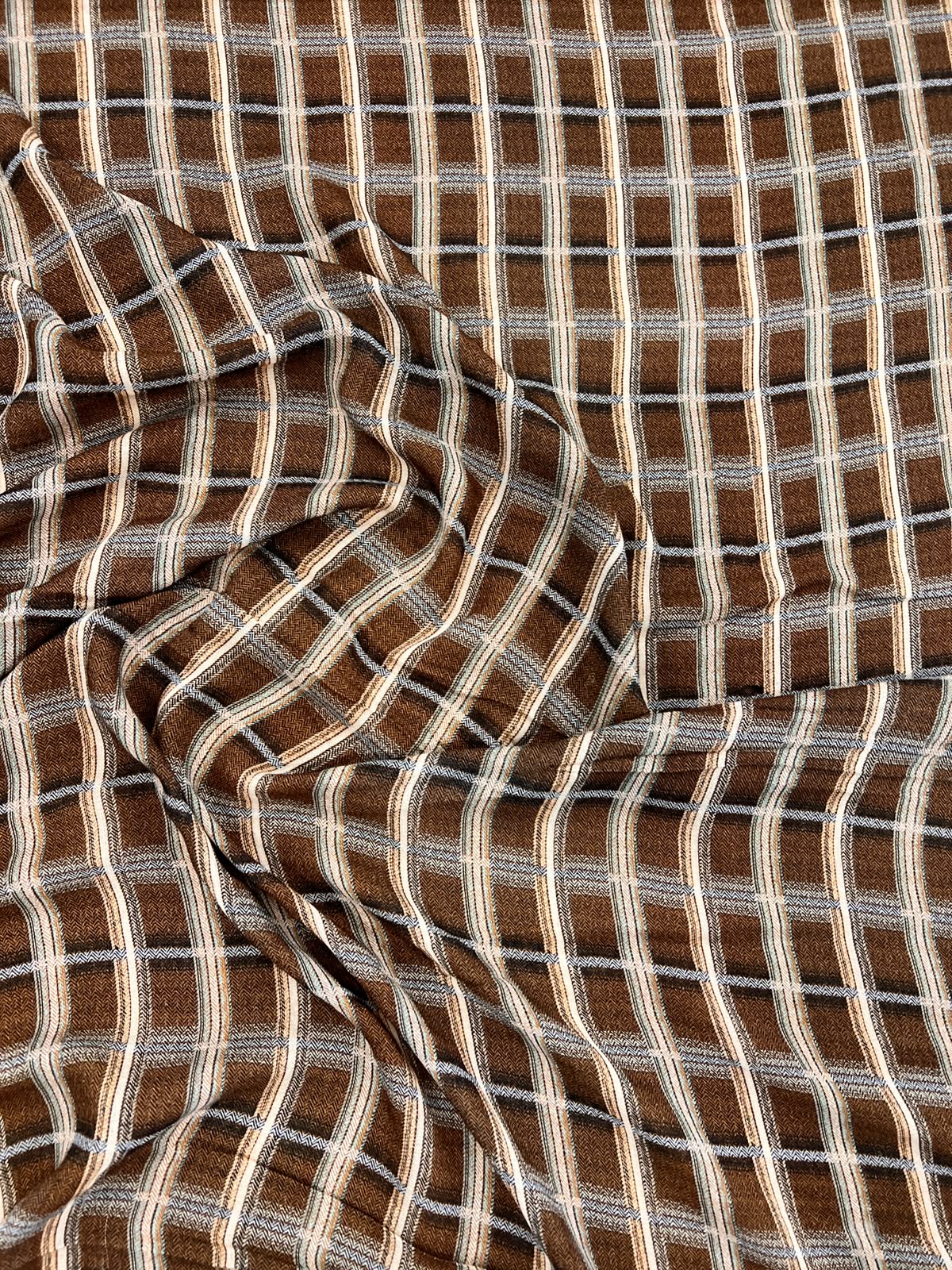 ZOE 031 autumnal check viscose voile