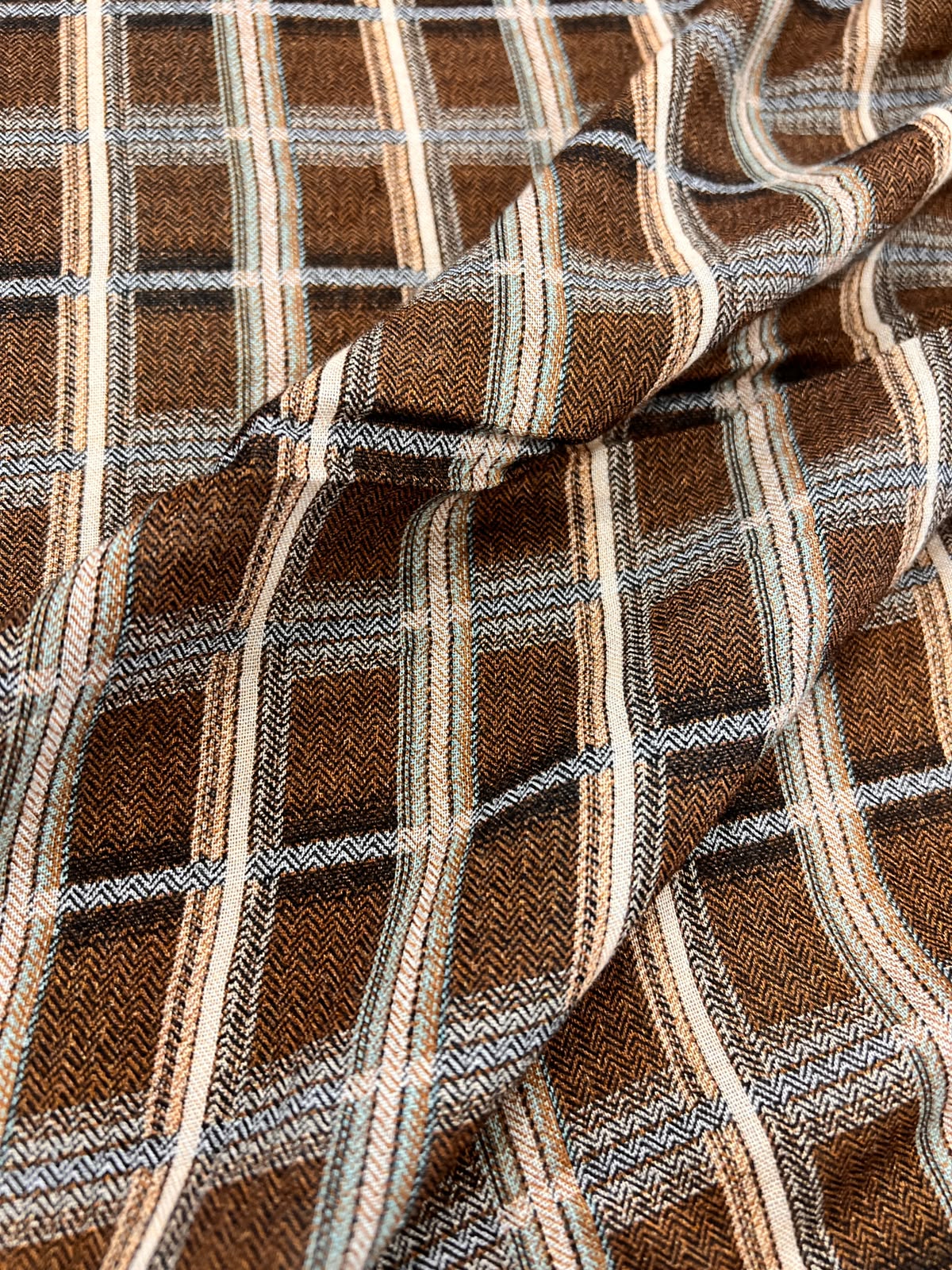 ZOE 031 autumnal check viscose voile