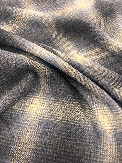 ZOE 035 double face blue ombre check flannel
