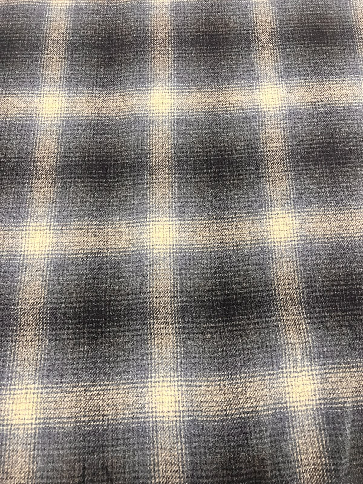 ZOE 035 double face blue ombre check flannel