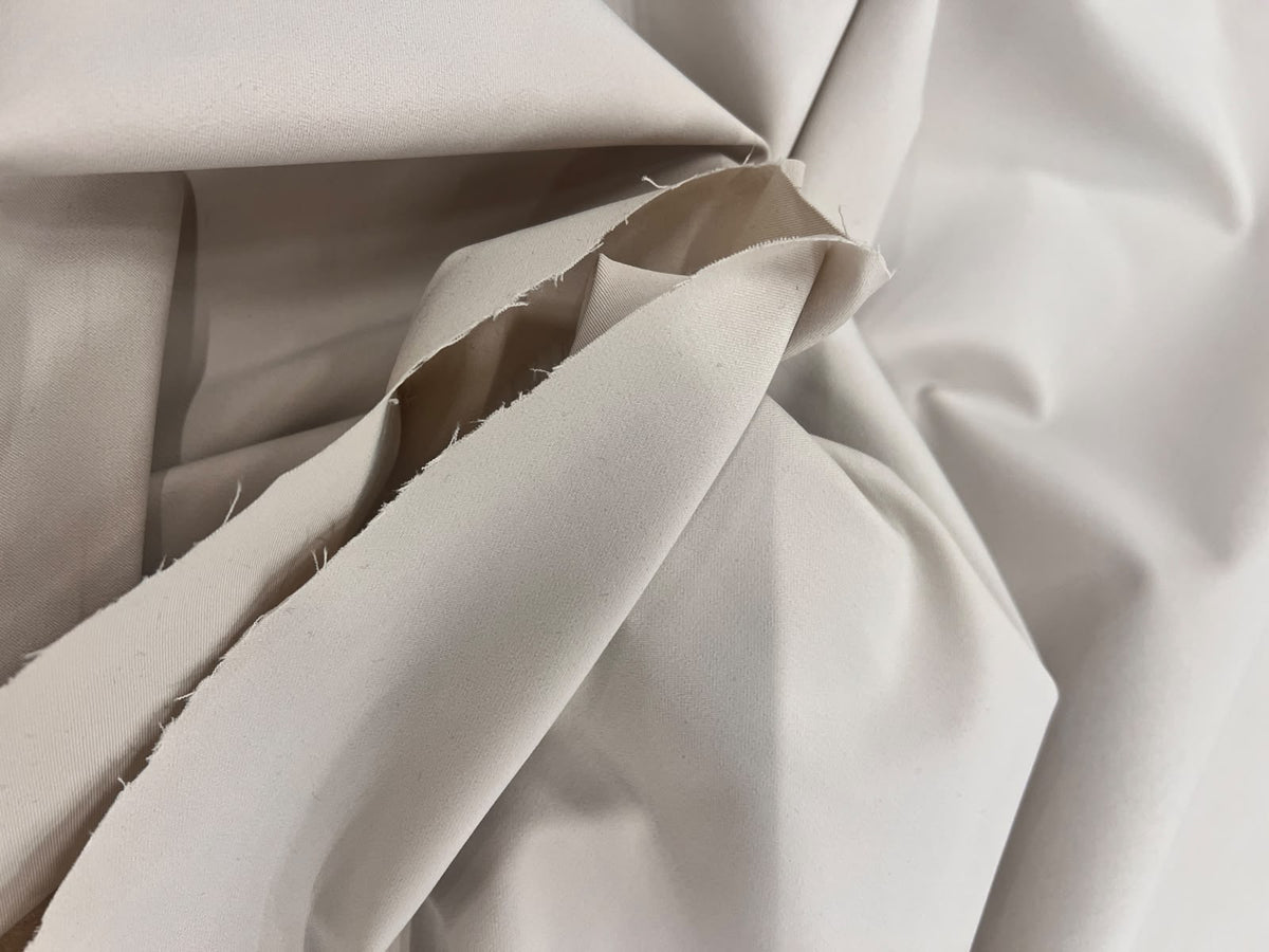 ZOE 037 Ivory stretch cotton gabardine twill