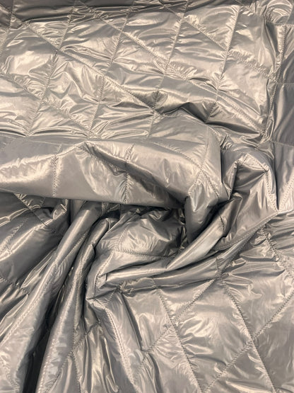 ZOE 038 grey diamond double face quilted