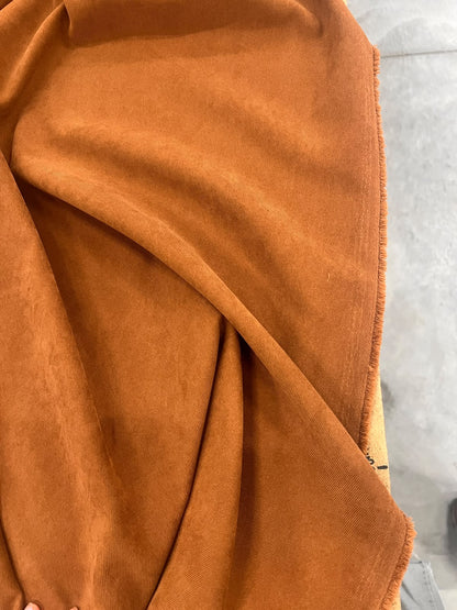 ZOE 043 cognac cotton-blend twill