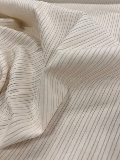 ZOE 048 striped rib-knit velour