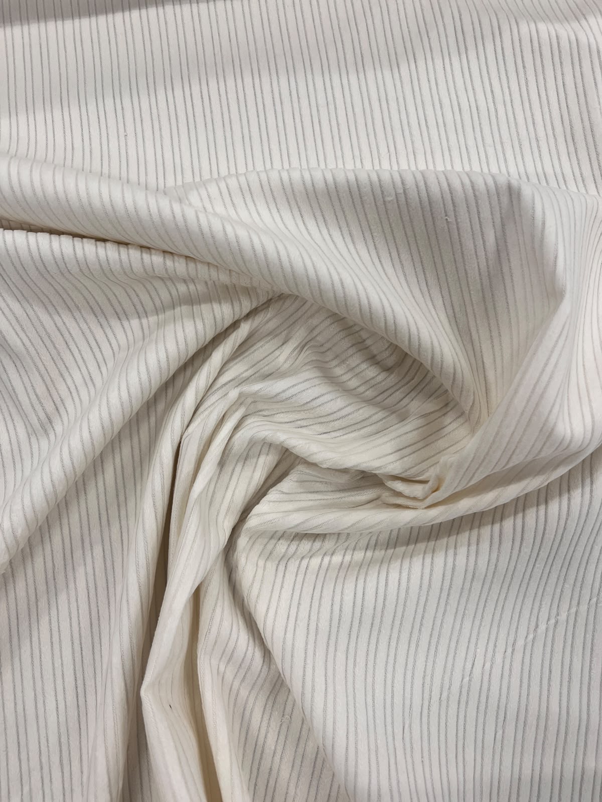 ZOE 048 striped rib-knit velour