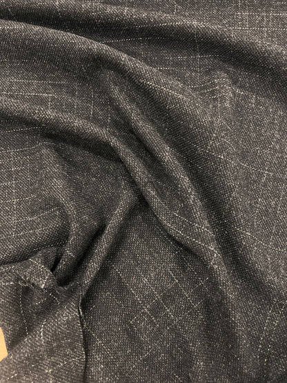 ZOE 049 charcoal windowpane woolen 100%