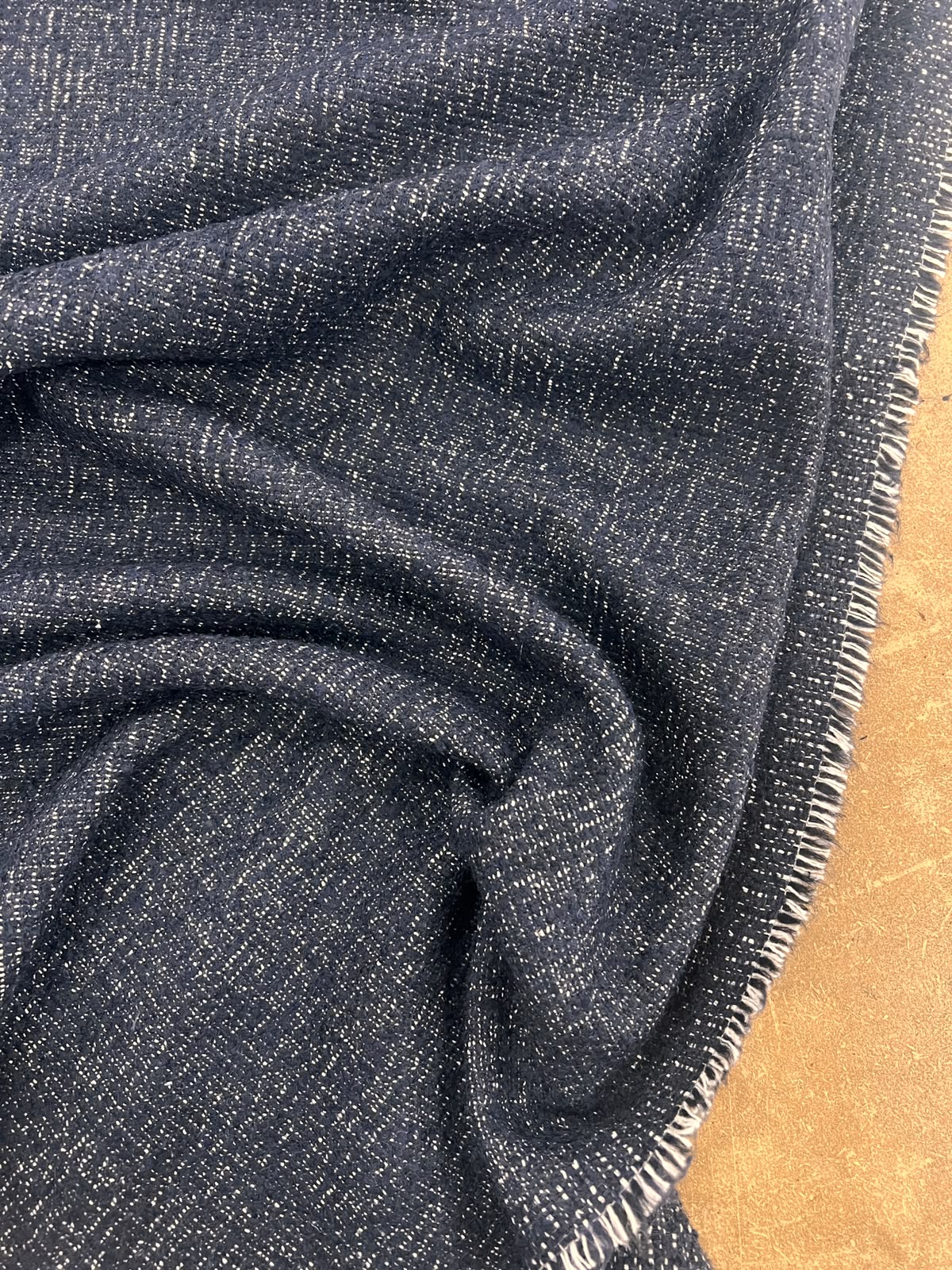 ZOE 050 indigo salt and pepper tweed wool blended