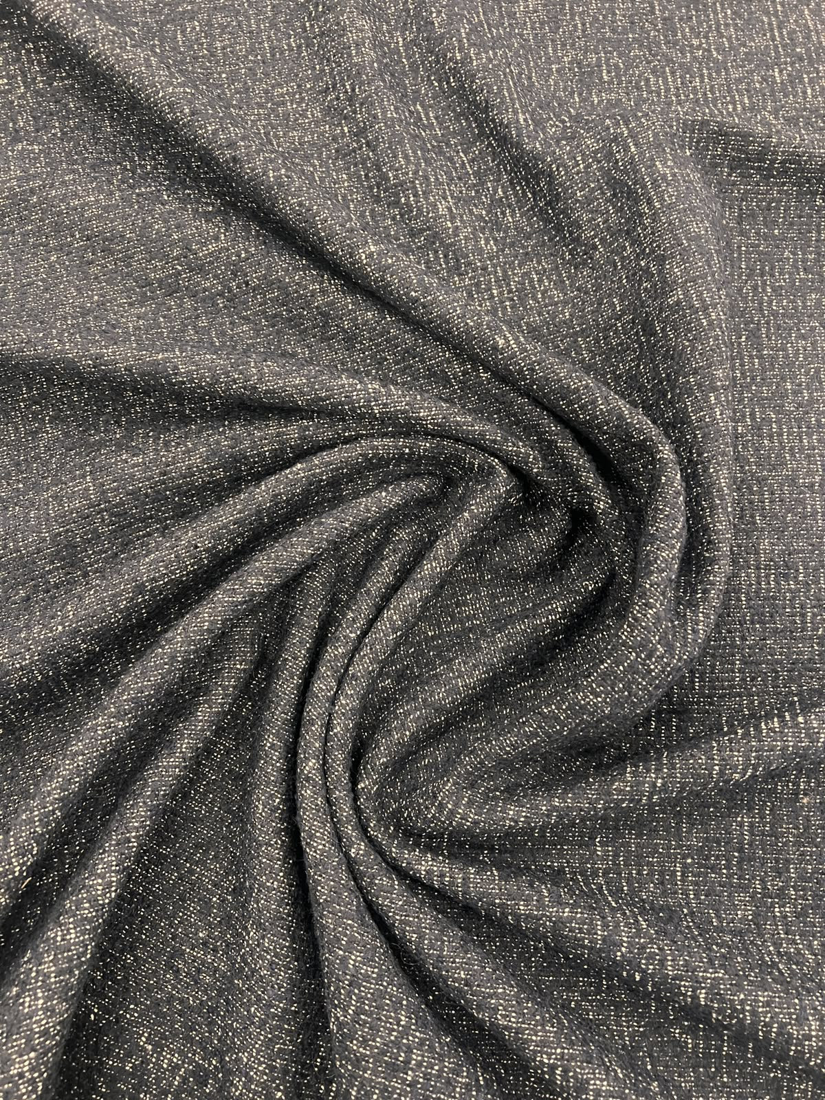 ZOE 050 indigo salt and pepper tweed wool blended