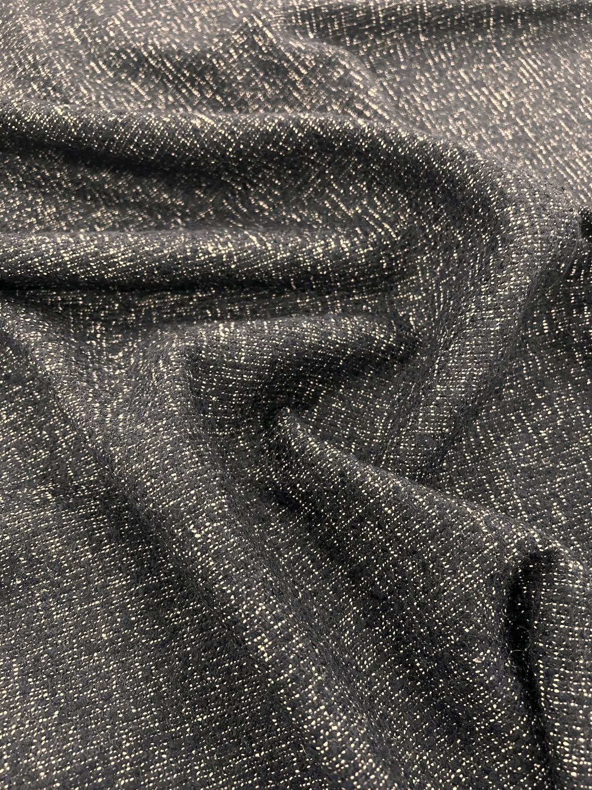 ZOE 050 indigo salt and pepper tweed wool blended