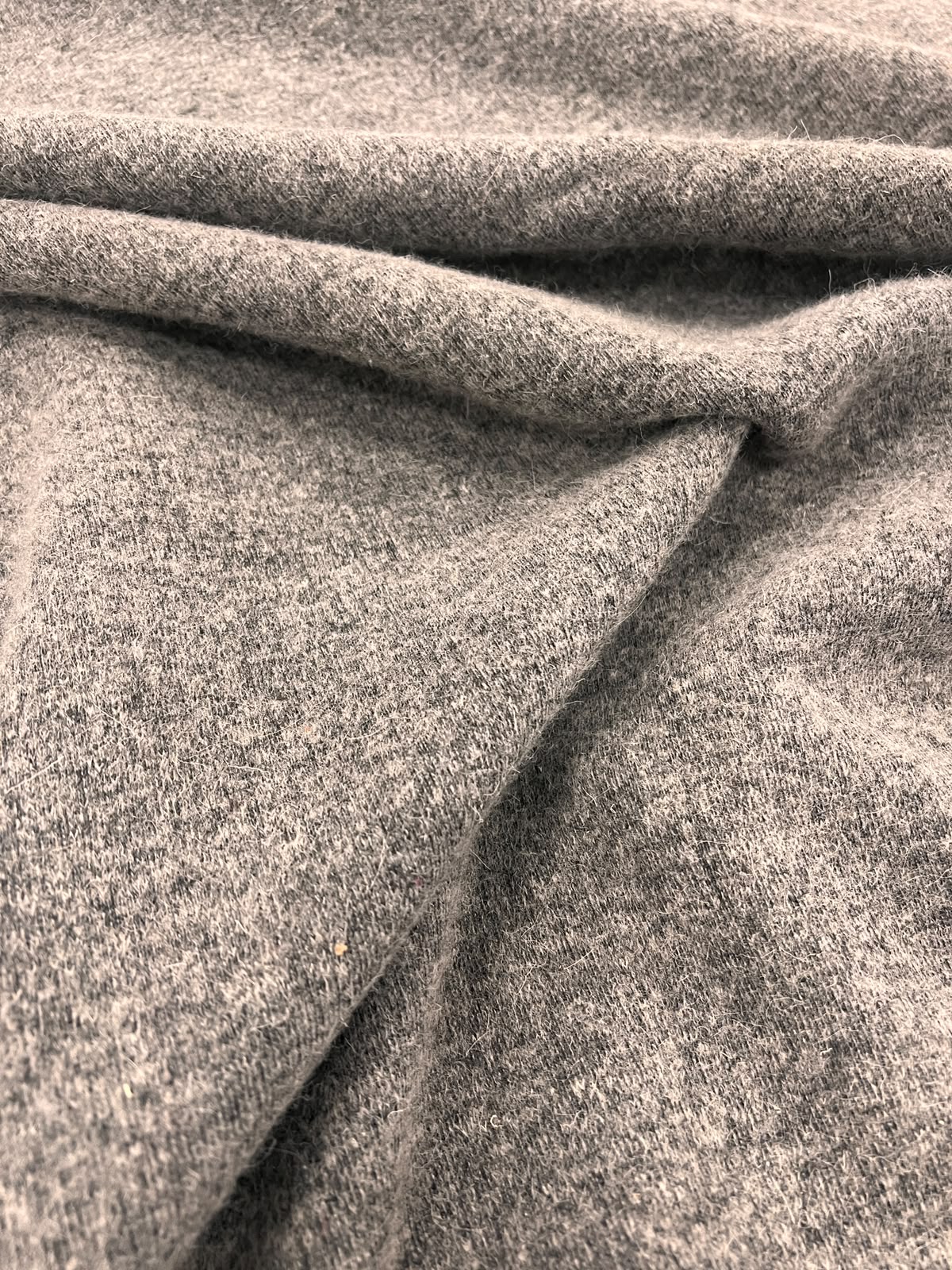 ZOE 051 double face grey tonal boiled wool