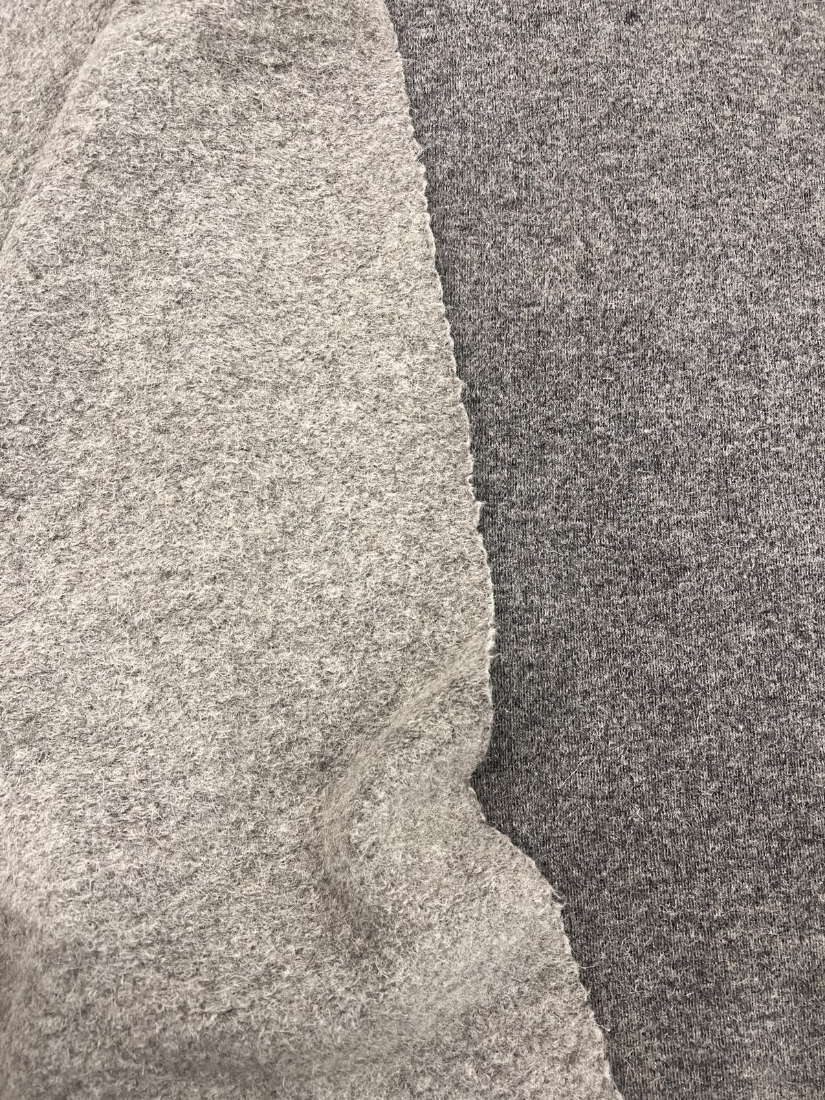 ZOE 051 double face grey tonal boiled wool