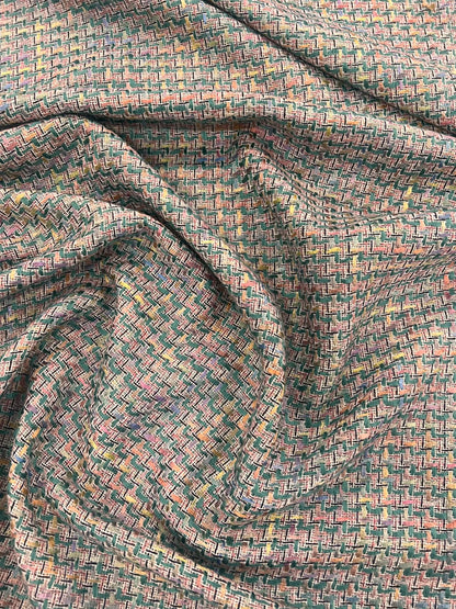 ZOE 057 multi-color bouclé tweed wool blended ch*nel style