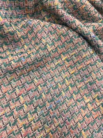 ZOE 057 multi-color bouclé tweed wool blended ch*nel style