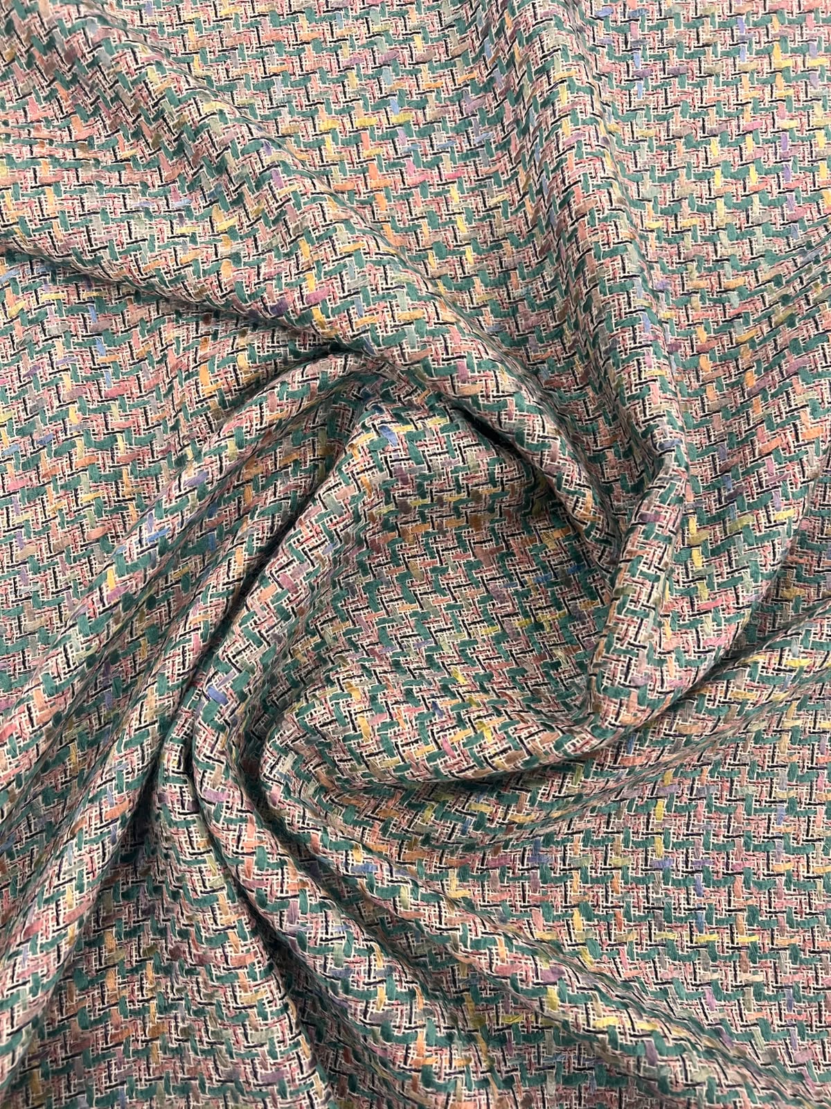 ZOE 057 multi-color bouclé tweed wool blended ch*nel style