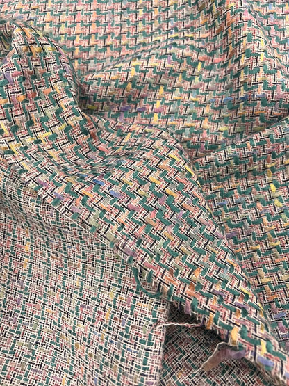 ZOE 057 multi-color bouclé tweed wool blended ch*nel style