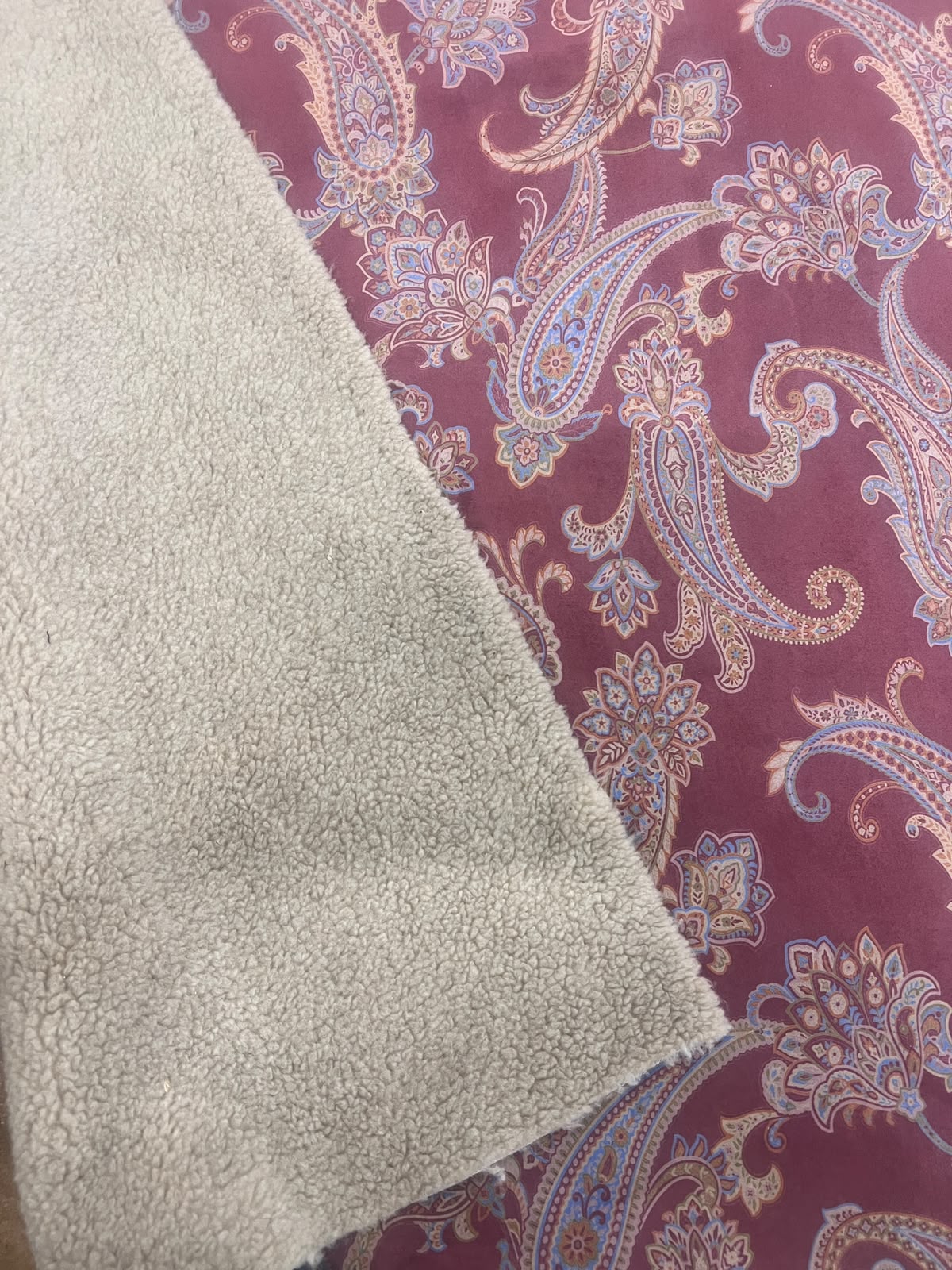 ZOE 058 double face paisley printed bambi beige