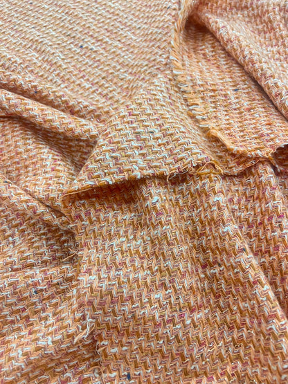 ZOE 059 tangerine boucle tweed wool blended ch*nel style