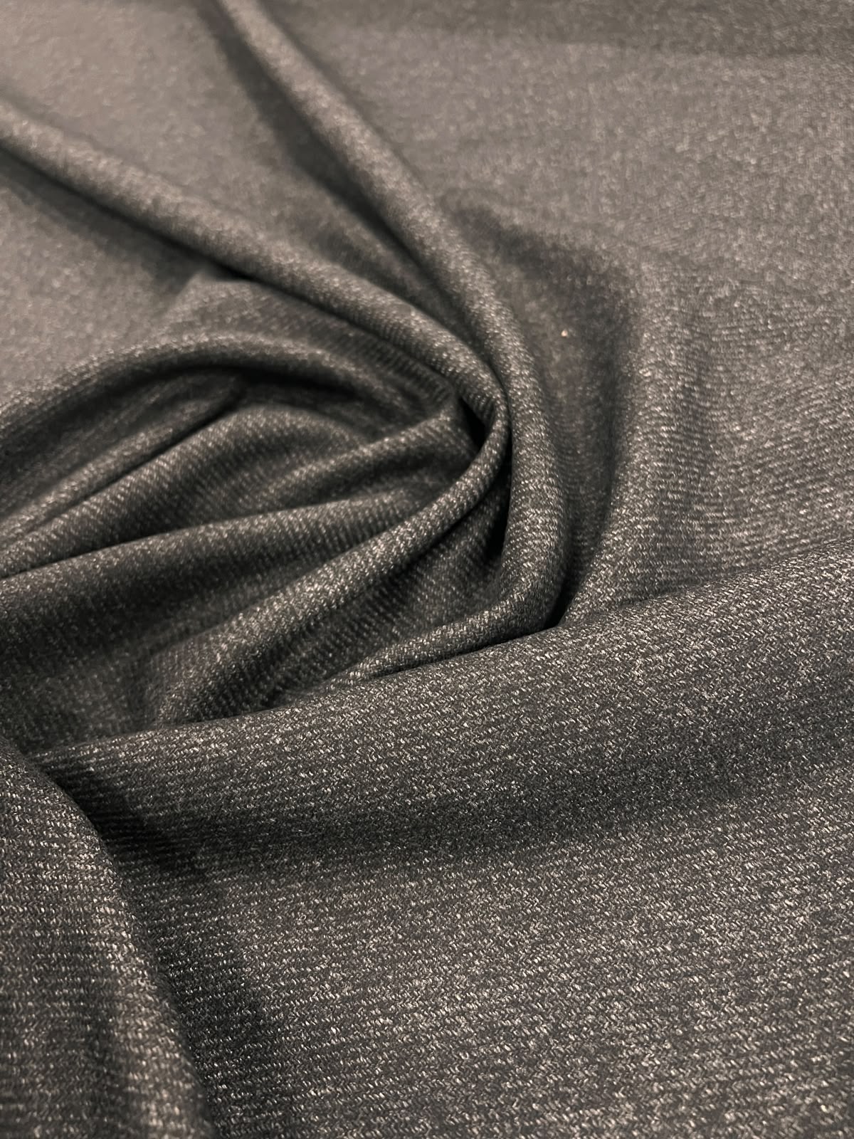 ZOE 067 black melange wool blended suiting