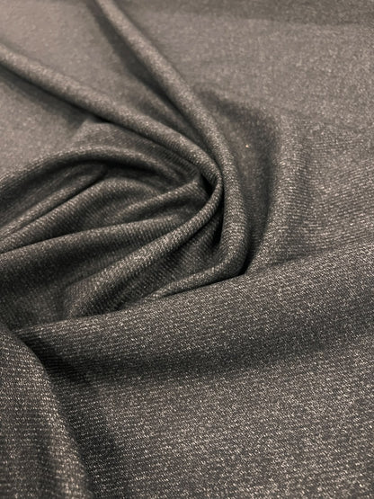 ZOE 067 black melange wool blended suiting