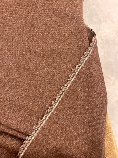 ZOE 068 chestnut brown melange wool blended suiting