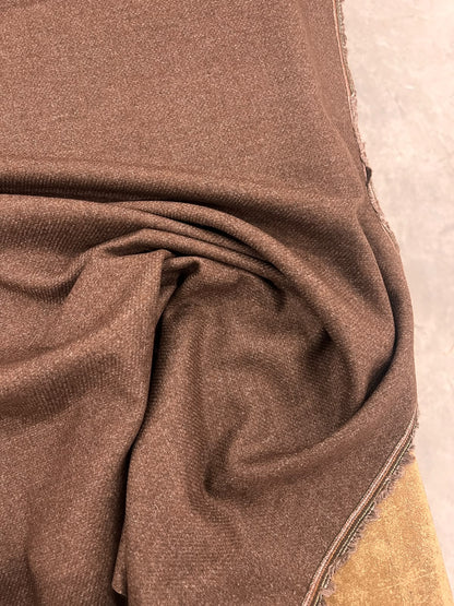 ZOE 068 chestnut brown melange wool blended suiting