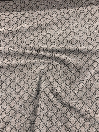 ZOE-072 grey stretch jacquard denim
