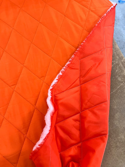ZOE-069 orange diamond quilted puffer