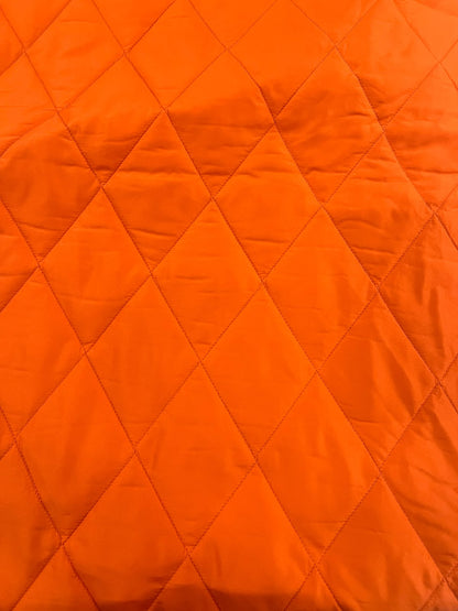 ZOE-069 orange diamond quilted puffer