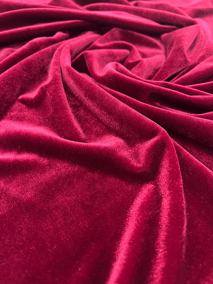 ZOE 074 xmas burgundy shiny velvet