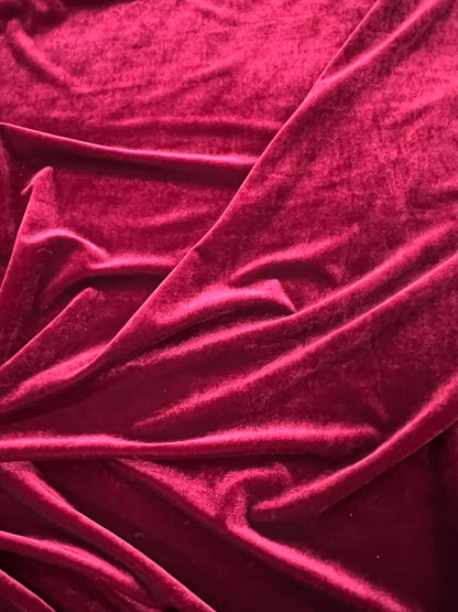 ZOE 074 xmas burgundy shiny velvet