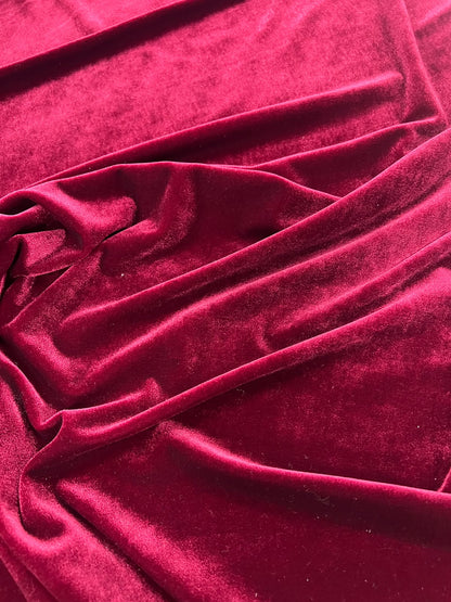 ZOE 074 xmas burgundy shiny velvet
